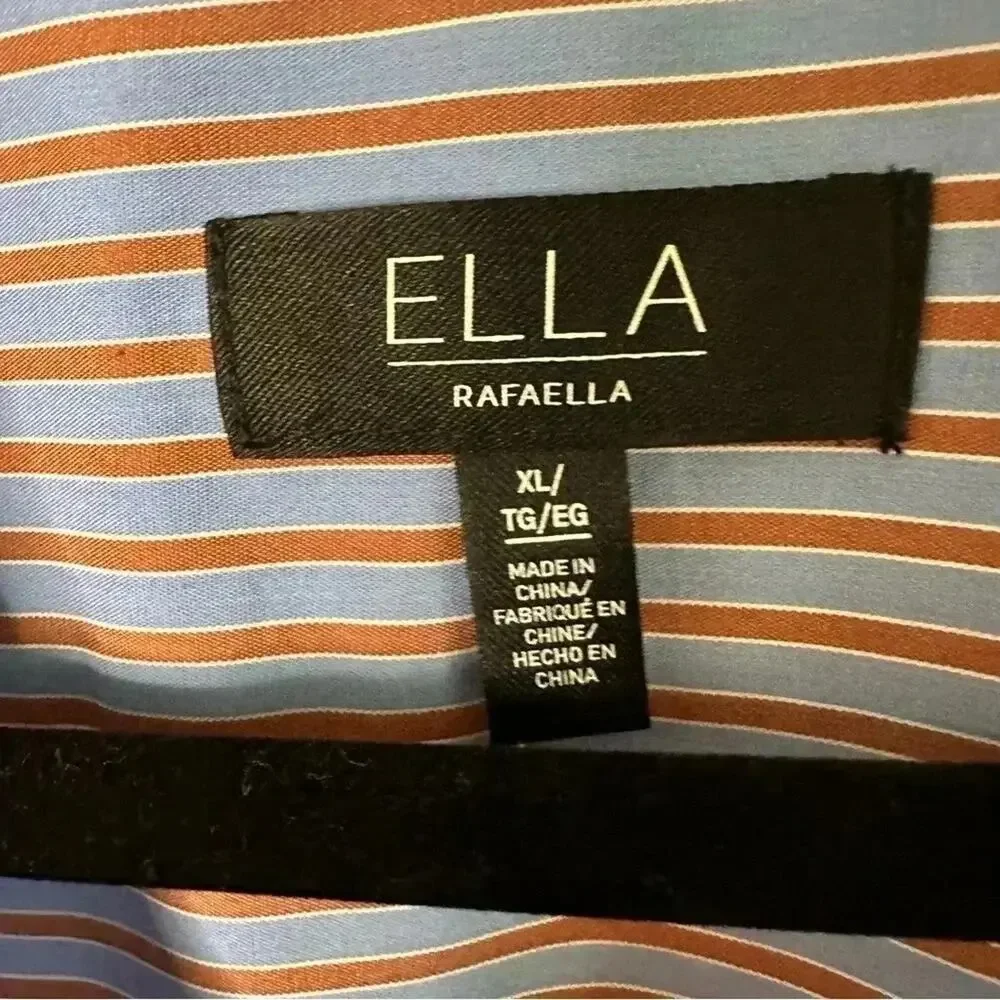 Ella RAFAELLA Womens dress striped shirt dress pleaded front‎ bow preppy Office_9